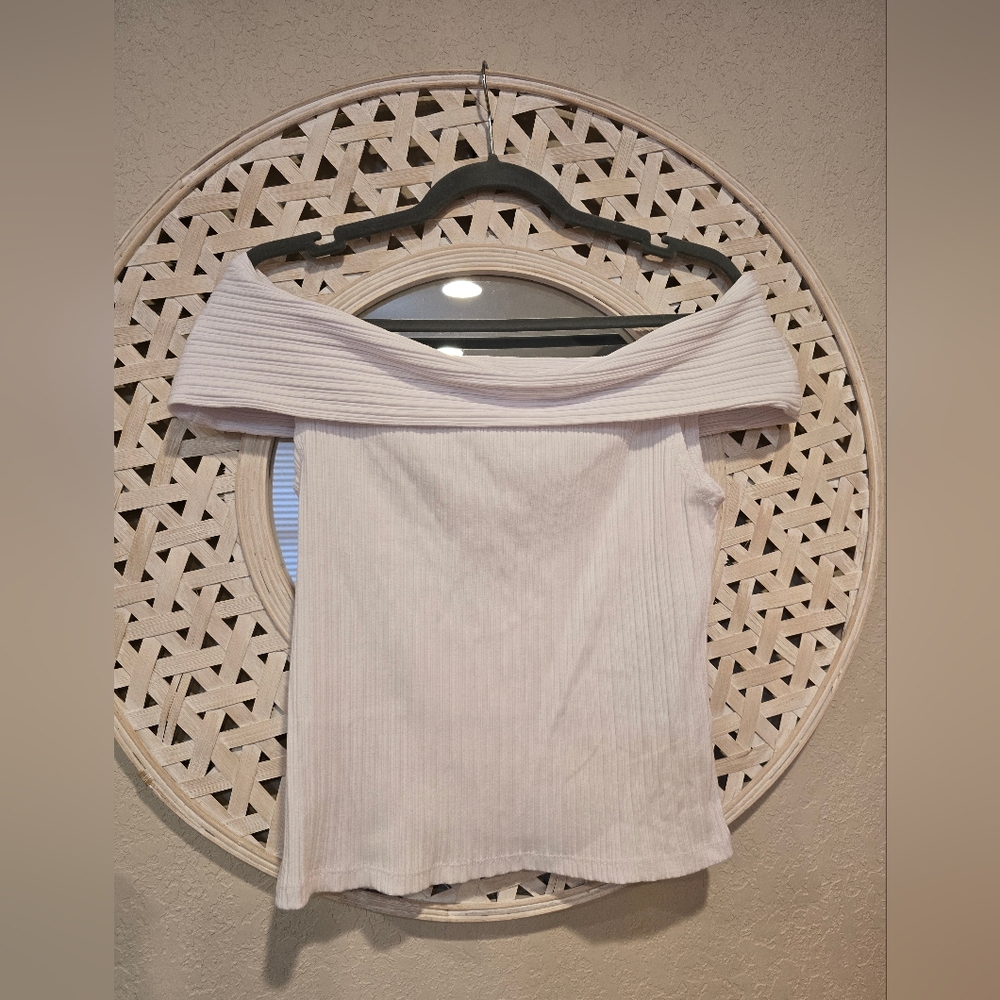 Madewell Ribbed Off-the-Shoulder Top white medium $62 - Picture 5 of 8